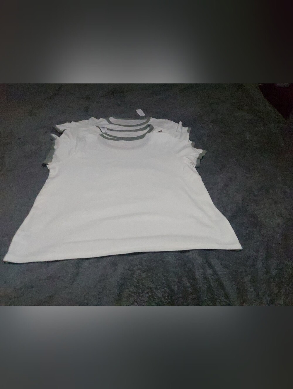 Kids White Ringer Tee with Gray Trim